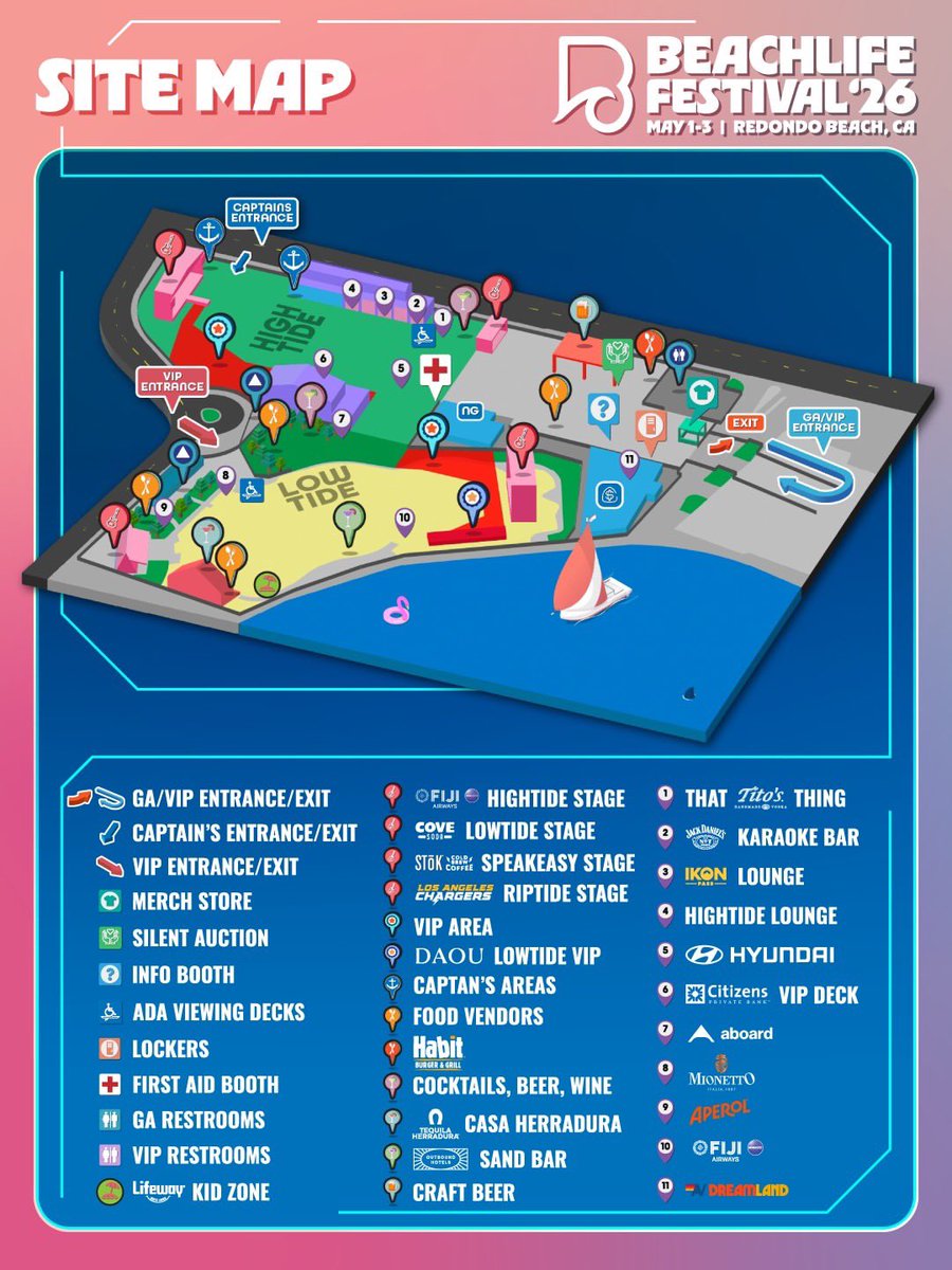 ALT987fm's tweet photo. Heading to @BeachLifeFest this weekend?! 👀 Here’s the Know Before You Go! 😎🌊 Swipe to see Site Map, &amp; more info you need to know presented by @Hyundai! 🙌 https://t.co/4FfMX7vEEa
