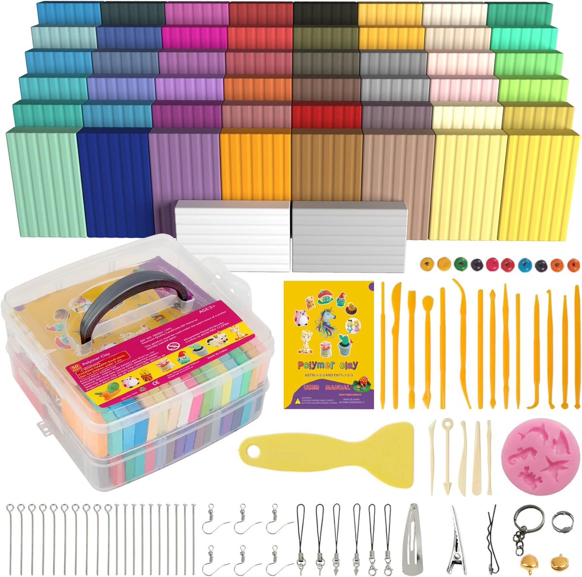 artsysister's tweet image. Polymer Clay 50 Colors, Modeling Clay for Kids DIY Starter Kits
Here is a fun clay set with lots of colors. If you like amzn.to/4cH3kf8
#clay #craft #miniature