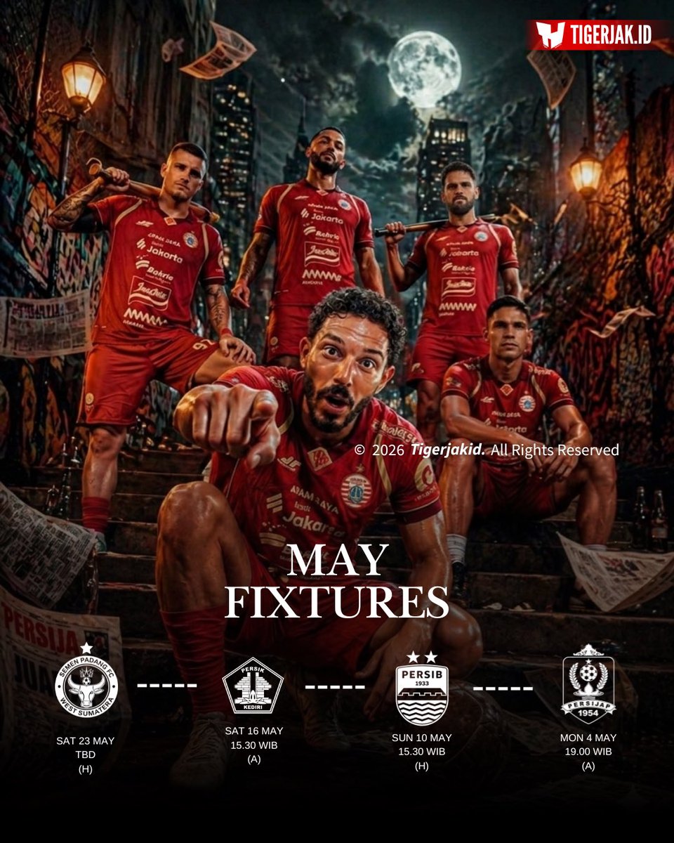 Tigerjakid's tweet photo. #Persija WAJIB memenangkan sisa pertandingan #BRISuperLeague entah itu Juara atau Tidak. https://t.co/012zjpyp8d