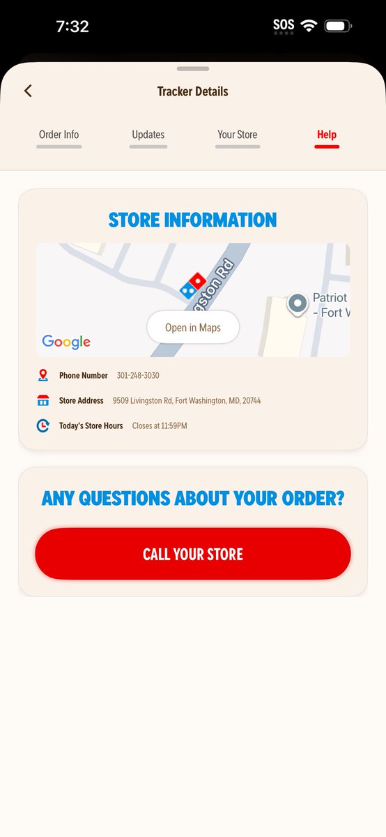 TheInvaderEric's tweet photo. @dominos how you going to say my order was completed and I don’t have my food then one I call the store # the number doesn’t work ? Cmon now https://t.co/PY99prRjkg