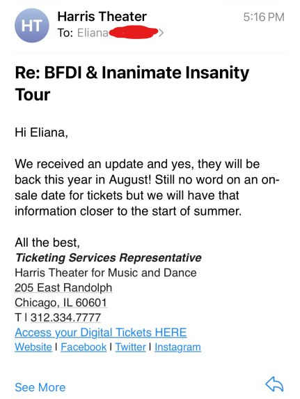 BFDI x Inanimate Insanity 2026 Tour Updates tweet media