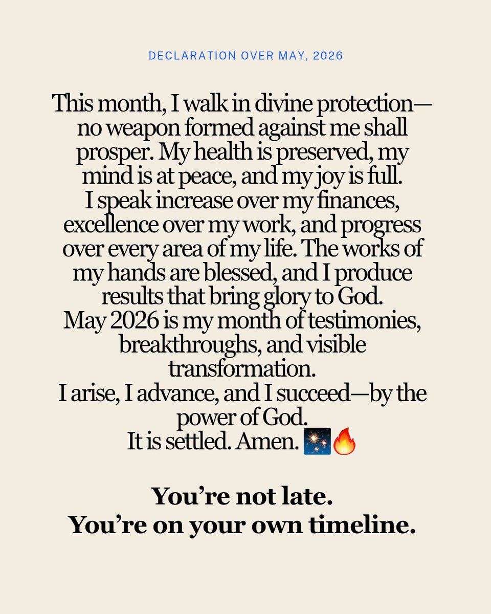 iamo_cube's tweet photo. Let's declare it!
I'm not late!
I'm on my own timeline!
#DeclareIt
#May2026
#IamOCube 
#IntentionalLiving 
#PersonalDevelopment https://t.co/cOhZj0enH8