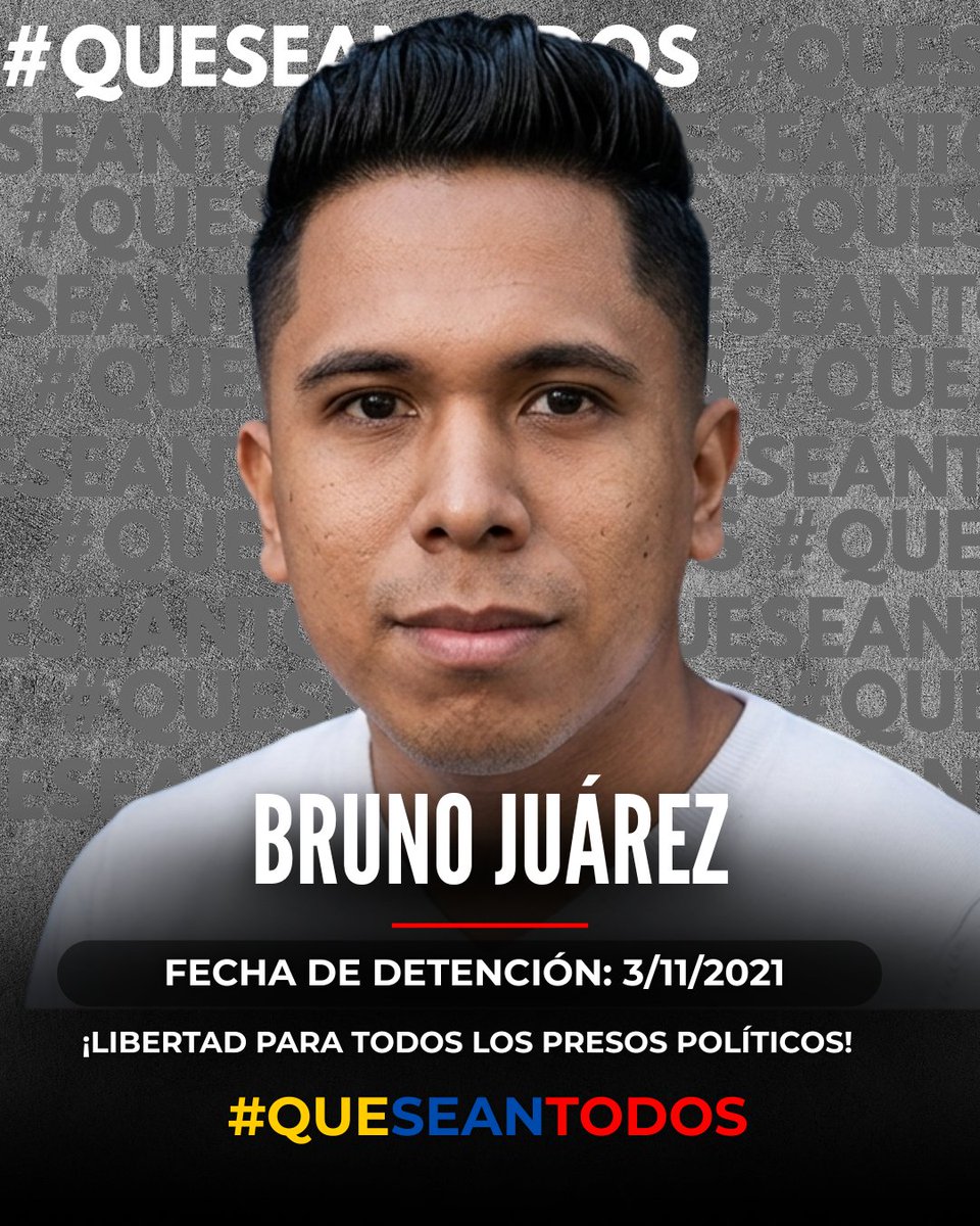VenteDDHH's tweet photo. ❗️¡Libérenlos a todos! 

Hoy en venezuela quedan mas de 400 personas secuentradas por el régimen. Son más de 400 vidas en pausa.

¡Bruno y cada uno de los presos politicos debe ser liberado YA!

#QueSeanTodos https://t.co/95YGCncDix