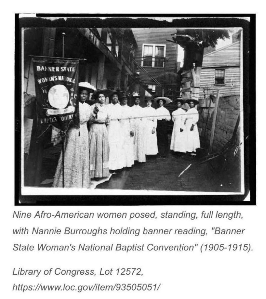 LqLana's tweet image. Black women played an active role in the suffrage movement. 

They planned strategies to gain the right to vote. 

Despite their hard work, Black women didn’t gain the right until 50 years after the 19th Amendment. 

Now the GOP wants to erase this work. 
#DemsUnited