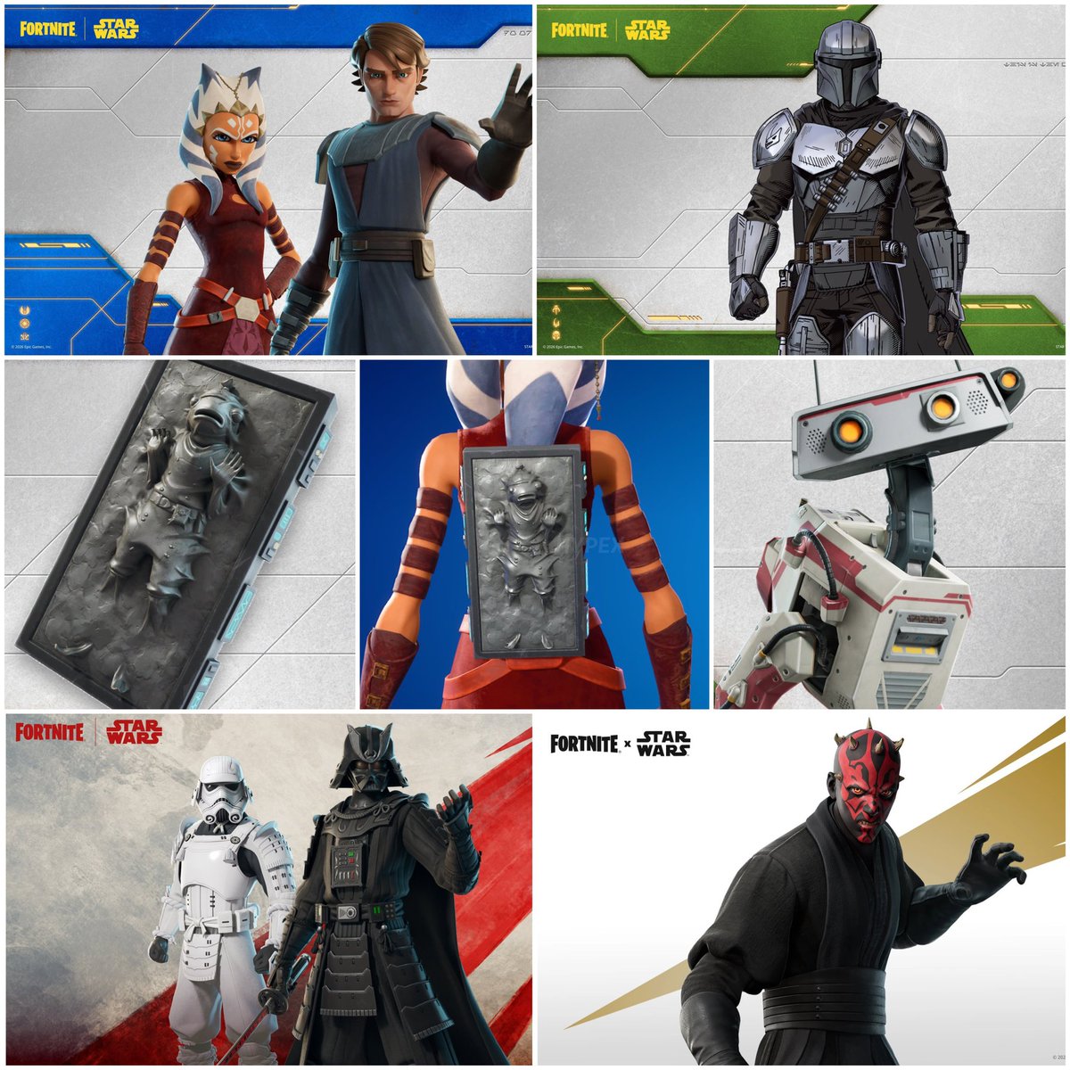 FunkoPOPsNews's tweet image. Anakin, Ahsoka, Maul, Vader and more ~ Peep some of the awesome new additions to Fortnite for their May 4th celebration ..

#StarWars #Fortnite #May4th #FunkoPOPNews