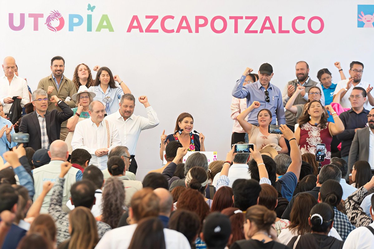 Ines_GONI's tweet photo. Hoy acompañamos a nuestra Jefa de Gobierno, @ClaraBrugadaM, a la inauguración de la UTOPÍA Azcapotzalco: más de 30 mil m² para el bienestar, la cultura, el deporte y los cuidados. Un espacio cercano donde niñas y niños crecen con derechos y oportunidades, beneficiando a más de 53 mil personas.

Además, este espacio acerca servicios fundamentales de la Secretaría de @TrabajoCDMX: la Agencia de Empleo Tecpantli Icpac, Puerta al Trabajo y la Procuraduría de la Defensa del Trabajo, brindando orientación y acompañamiento gratuito a las personas trabajadoras. 

Avanzamos hacia 100 UTOPÍAS en la #CapitalDeLaTransformación.
#UtopíaLaboral 
#CiudadUtopía