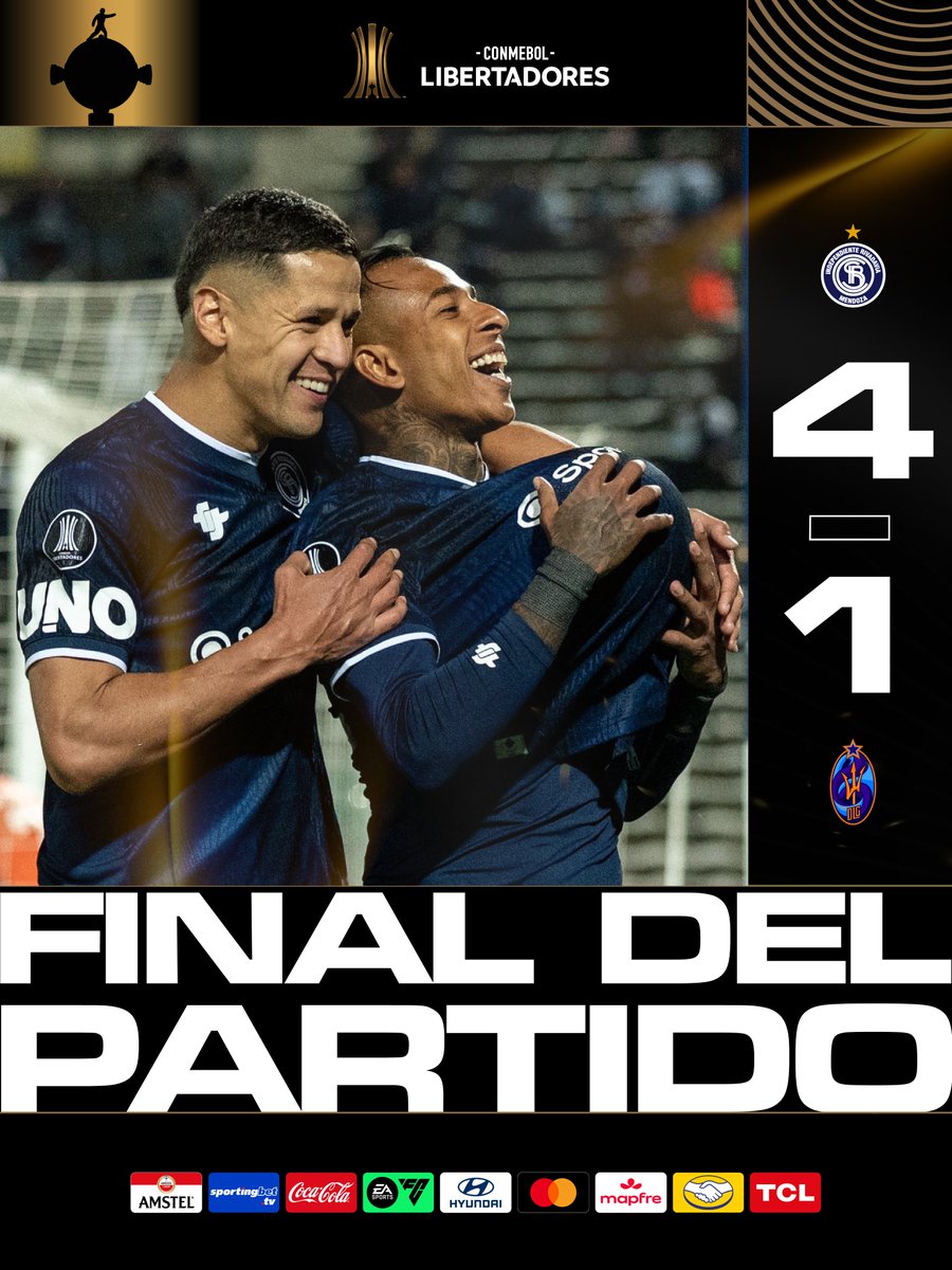 ¡FINAAAAL DEL PARTIDO! 

GANOOOOO LA LEPRAAAAAAAAA!!!!!!!💙💙

ÚNICO LIDER E INVICTO DEL GRUPO C😍🔥

Independiente Rivadavia 4-1 Dep. La Guaira

CONMEBOL #Libertadores

#GloriaEterna #ElÚnicoCampeónDeCuyo