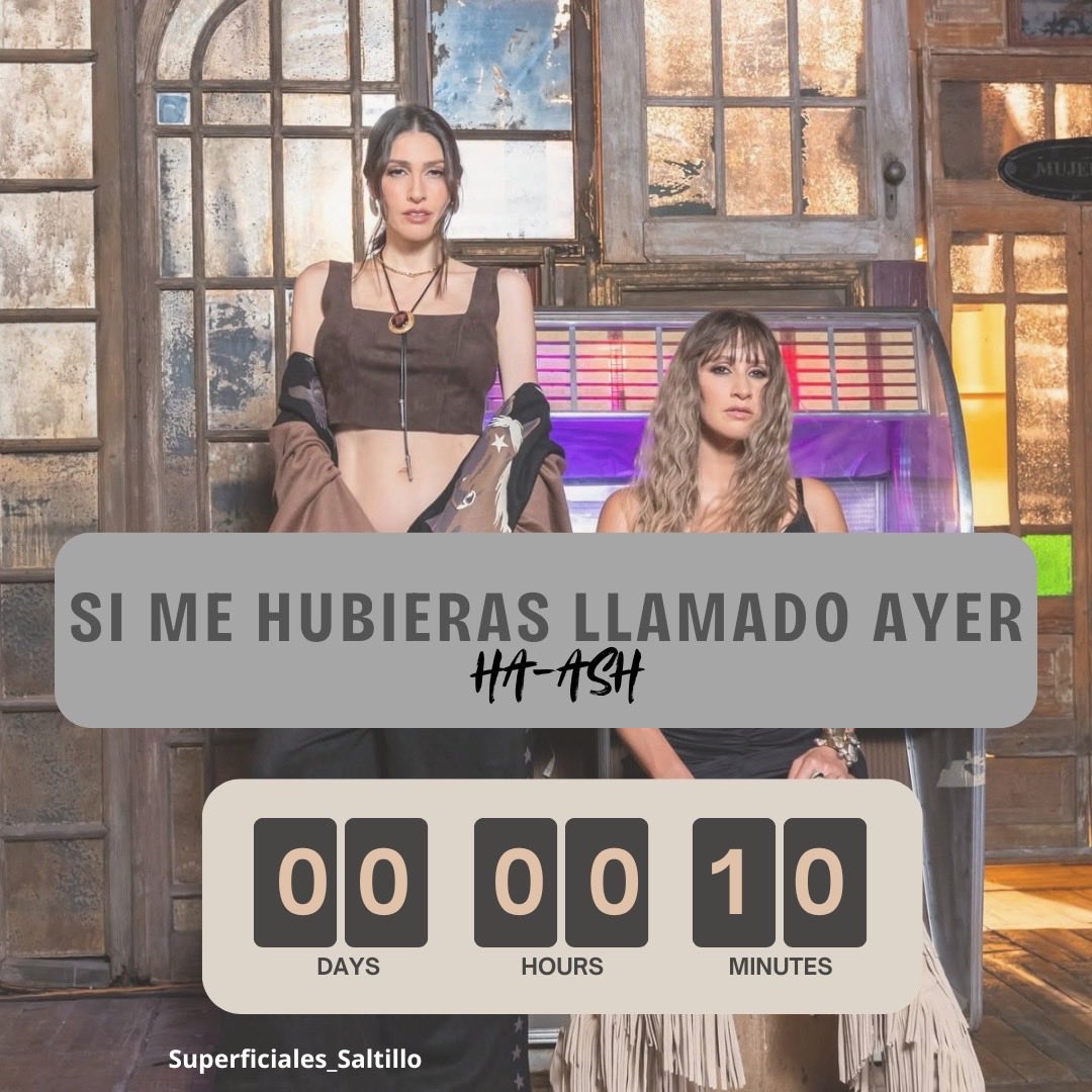 Superficialeswl's tweet photo. Estamos a minutos de disfrutar el estreno de #SiMeHubierasLlamandoAyer 
Recuerden darle todo nuestro apoyo y cariño a Ha*Ash las amamos ❤️
 #SiMeHubierasLlamadoAyer https://t.co/N4LIb4Lw6R