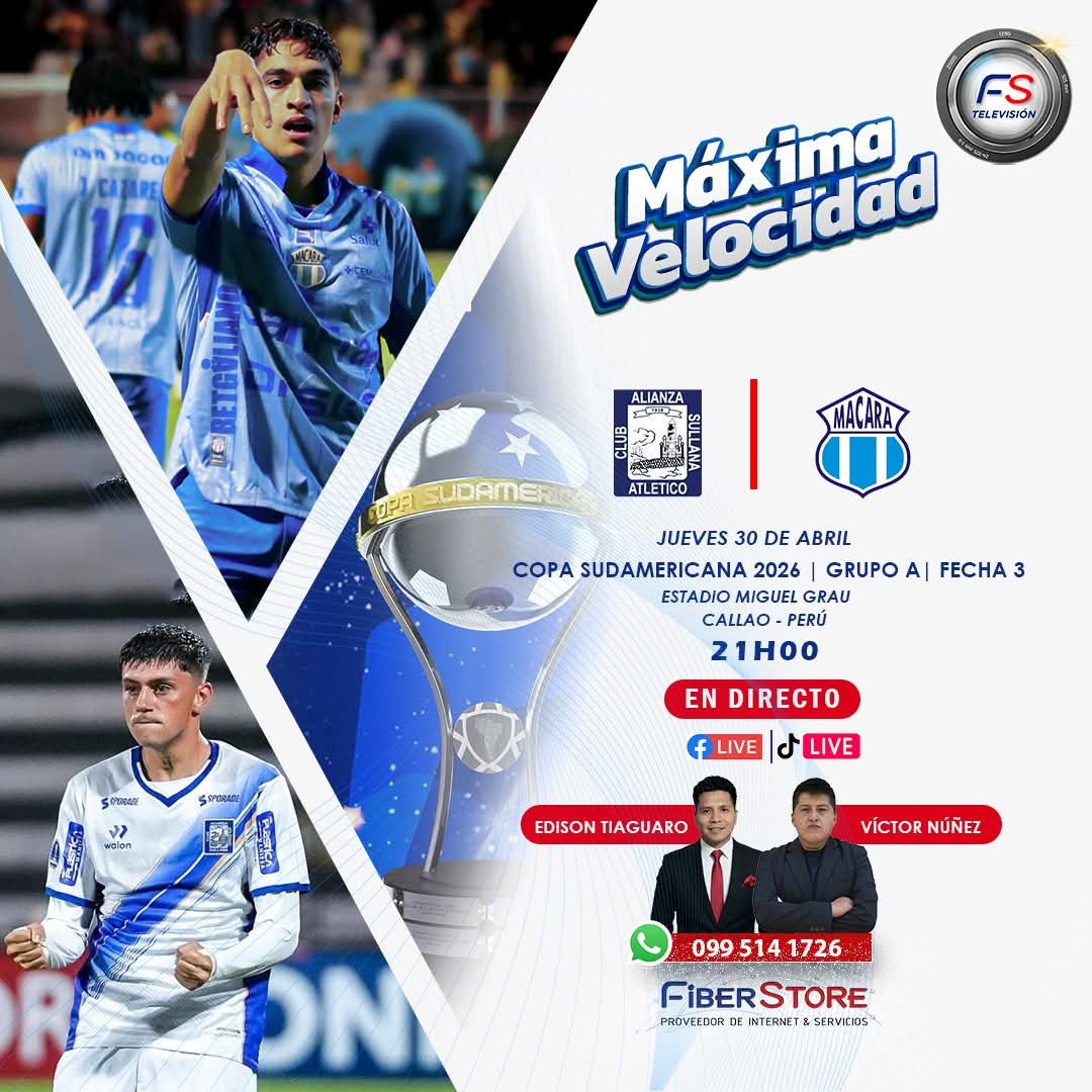 #Sudamericana | ¡LA CELESTE VA POR TODO EN PERÚ!

Duelo bravo en territorio peruano:

#AlianzaAtlético - #Macará

📻 EN EN DIRECTO – Formato radio
🕘 21H00

Con el respaldo de Fiber Store ¡Conectamos emociones!