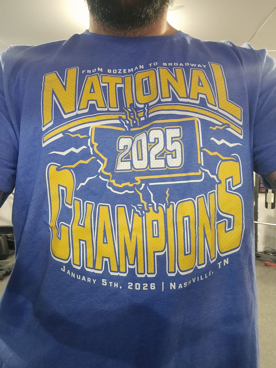 JeffinAroundOnX's tweet photo. S/o @TheNILShop and @BobcatCollectiv for the sweet shirt I won on their merch madness giveaway. From Bozeman to Broadway https://t.co/MgphY5UDAa