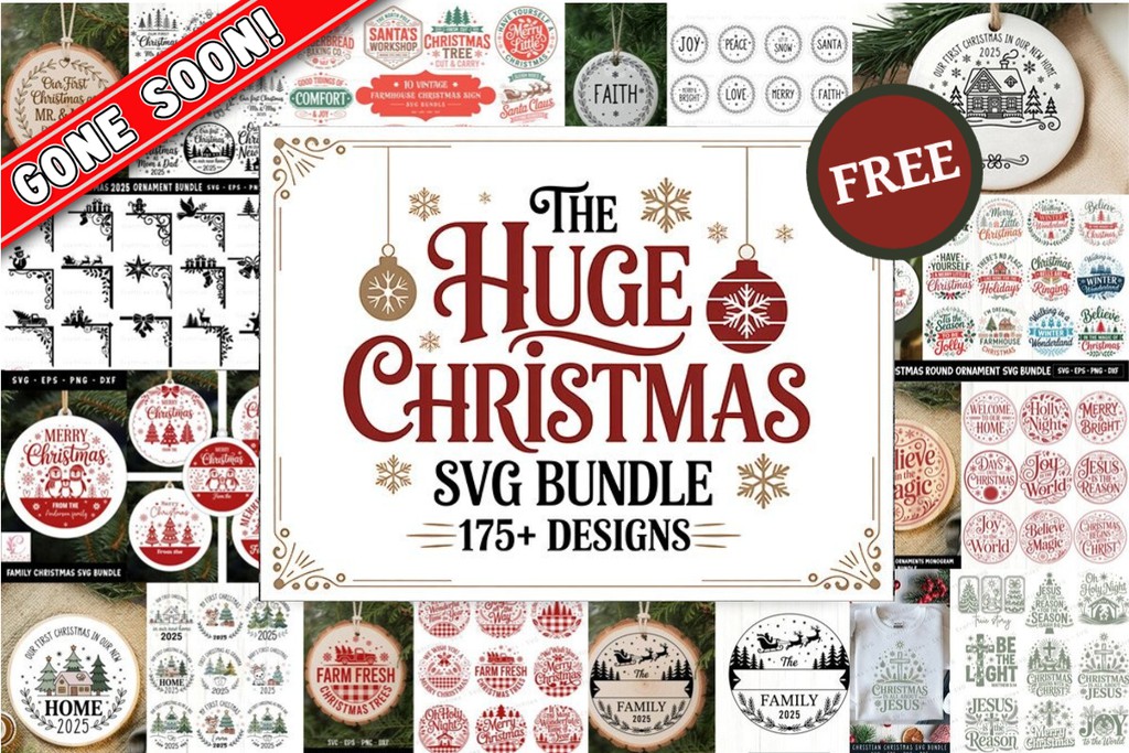 TheGazebook's tweet photo. Giveaway – Huge Christmas SVG Bundle: Free 175+ SVG, PNG (300 DPI), EPS &amp; DXF files | Commercial License: https://t.co/WFv9Hcpval

#Christmas #DesignBundle #Giveaway https://t.co/VyRF5uUOjU