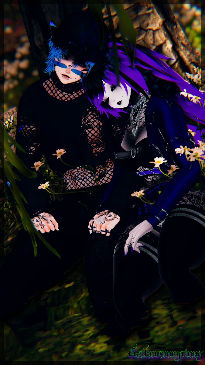 GothMommyRinny's tweet photo. 💜“The world can wait for a bit I'm right where I'm supposed to be”💙 
✧
✧
✧@JamJamShiii 💙🦈
✧ 
✧
✧#VRChat #VRChatPhotography https://t.co/nGRfhsmAAi
