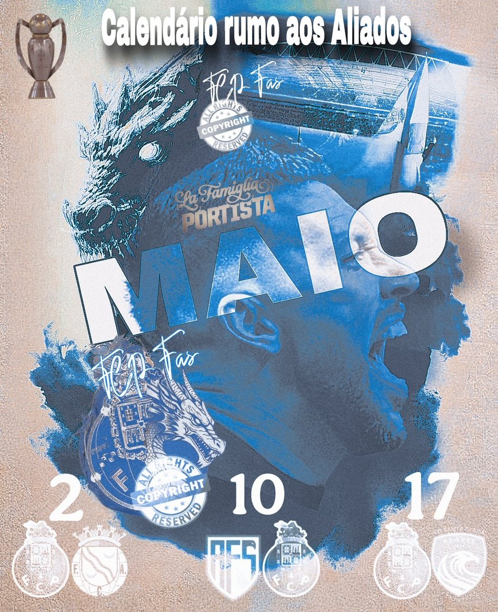portistas2023's tweet image. 🔵⚪ #SaveTheDate

O nosso calendário de Maio 💙🐉
Rumo aos Aliados 💙 

🎨@portistas2023 

#SeguimosJuntos #E2ERNO #Farioli #aliados