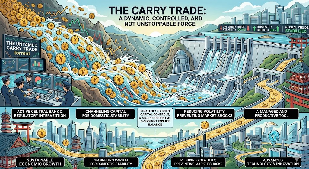 AnirudhN2012's tweet image. The carry trade isn't an unstoppable force. From mobilizing the mighty GPIF to choking offshore yen liquidity at the source, Tokyo has heavy-duty structural tools. The real question is: which trade-offs are they willing to accept?
#Yen #CarryTrade #JapanEconomy
