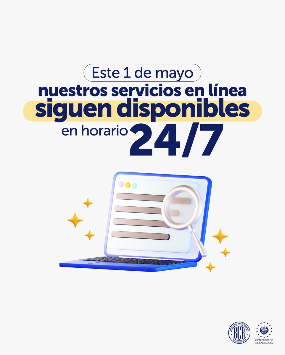 🗓️📢 Nuestras instalaciones permanecerán cerradas, pero recuerda que puedes seguir utilizando nuestros servicios en línea disponibles 24/7: Transfer365, Transfer365 Móvil, Transfer365 Business, Pay, CIEX365 y Solvencia Estadística Empresarial.