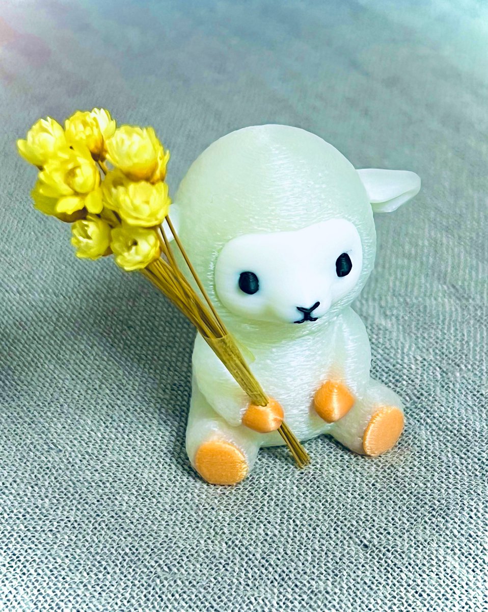 ラムくんが持てそうなお花あったから買ってきたよ🐏