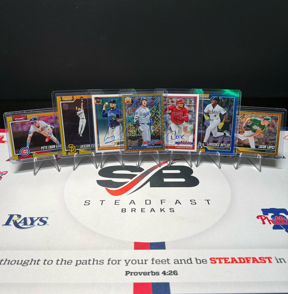 steadfastbreaks's tweet photo. Ohtani gold # /50? Series 1 continues to be such a fun rip! What a big hit! #letsgo #monstermashmondays #steadfastbreaks https://t.co/KF1fVtMevQ