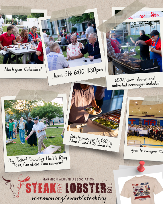 marmionacademy's tweet photo. Today is the last day to purchase your Early Bird tickets for the Steak Fry Lobster Boil! Starting May 1st, tickets will increase from $50 to $60 for the duration of the month. Lock in your tickets today to enjoy great food, drinks, live music, and new sponsor, Pull Up Pubs! https://t.co/m7RKjAZCZq