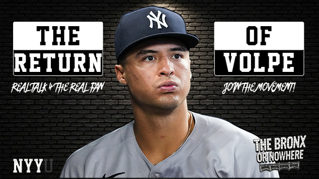 NYYUNDERGROUND's tweet photo. Bronx or Nowhere LIVE: Cabby or Volpe - Who Do The Yankees Choose? @Christian_NYYST @kc_keyz 

YouTube: https://t.co/K6dIlPqofZ
Twitch: https://t.co/Mys5igUEQw https://t.co/1XAeOvq3ra