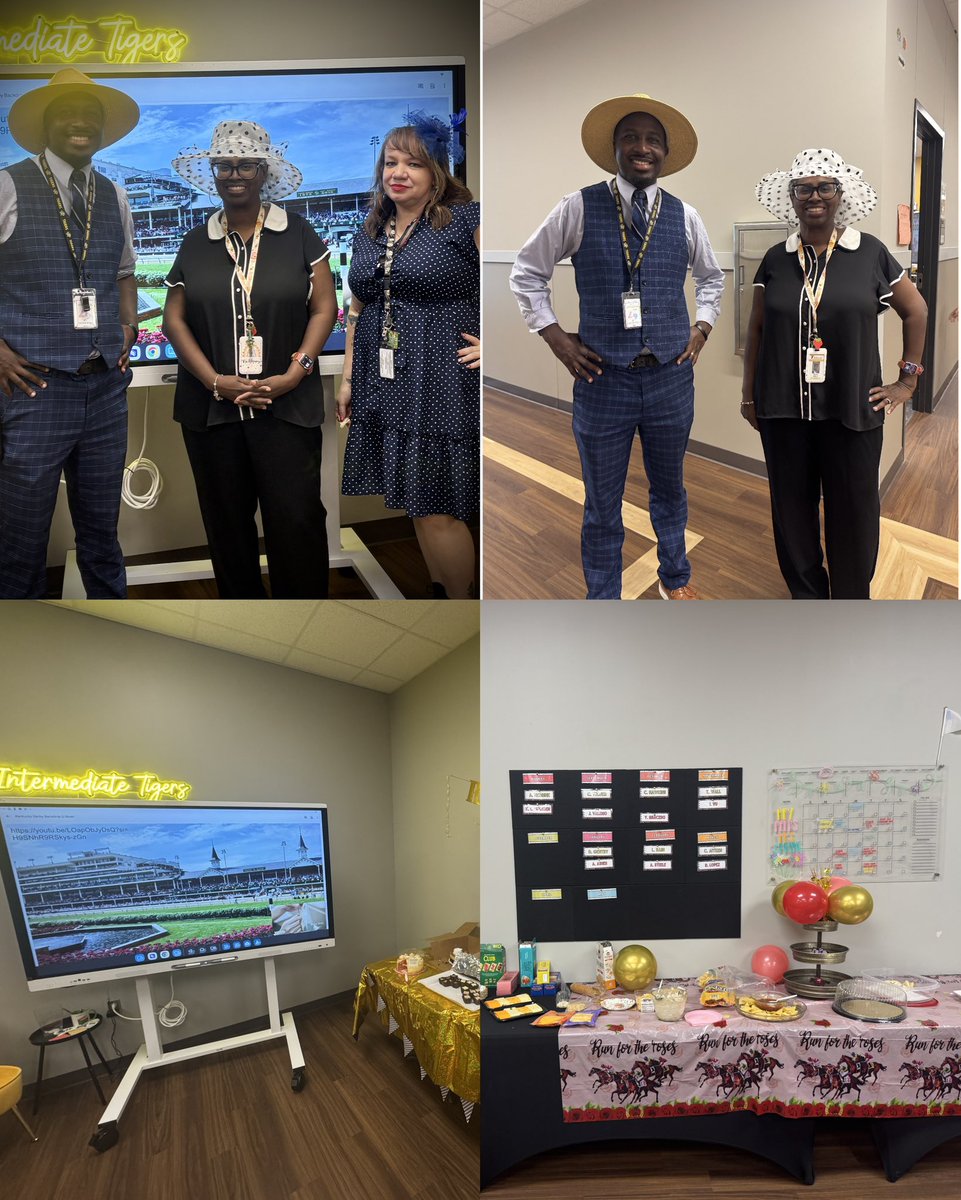 MrHawkinsMEd's tweet photo. Derby Day at West = hats on, food out, and real connection. A reminder to slow down, laugh, and build with your people. Thatโs what makes a place special. ๐๐ฉ #WestIntermediate #DerbyDay @TISDWIS #BeGold https://t.co/J2bwAzC7UD