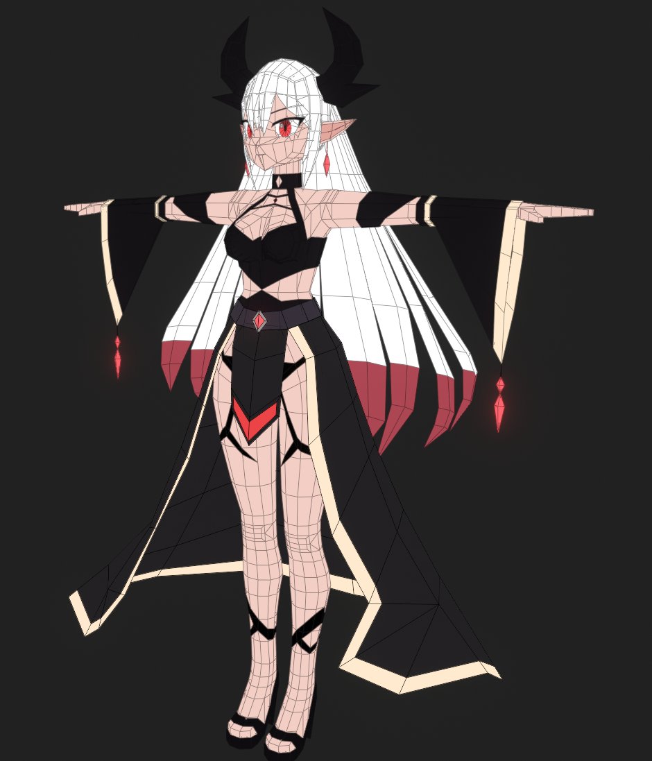 Blitz_3D's tweet photo. Akuma girl 😈
#lowpoly #anime #3D #demongirl #cute #blender https://t.co/juw6yCtMtK