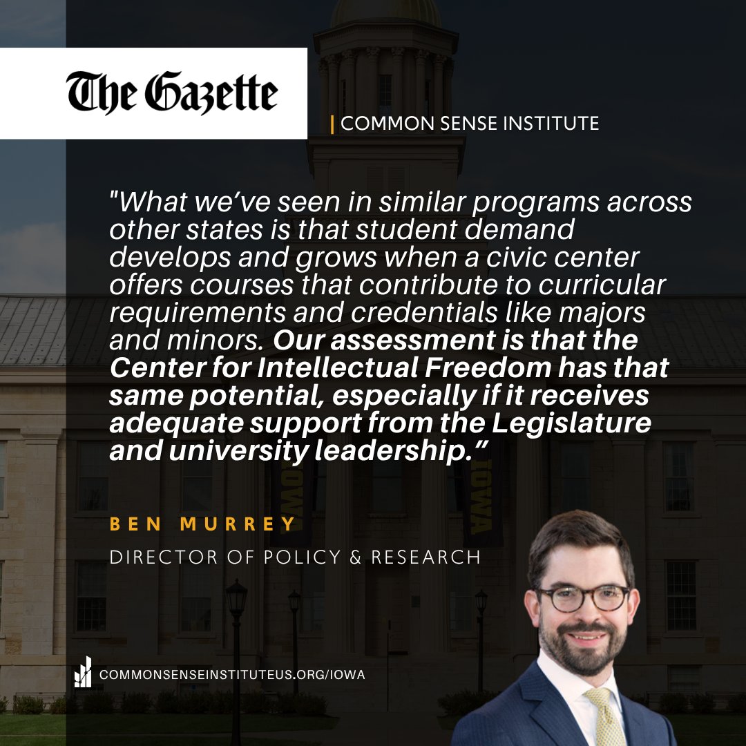 Common Sense Institute Iowa tweet media