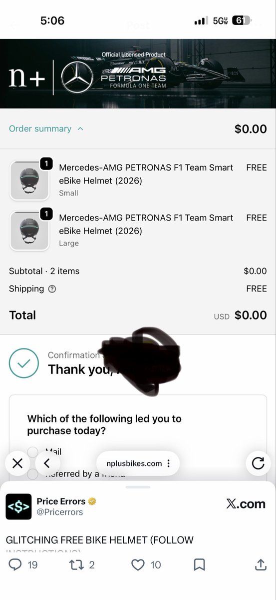 StoicPoet's tweet photo. @Pricerrors I wonder if they’ll actually deliver. https://t.co/Mo59OawabR