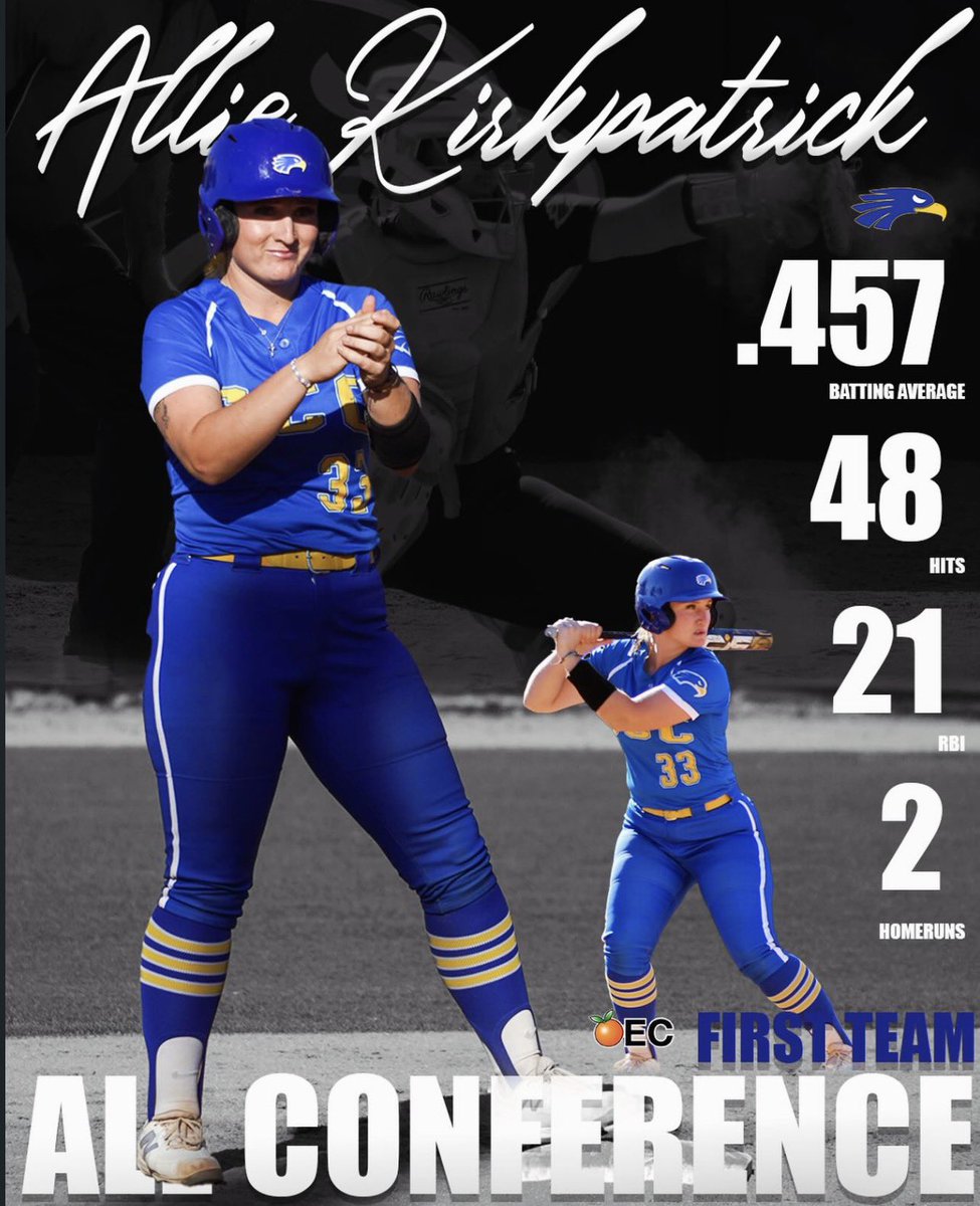 AJKirkpatrick5's tweet photo. OEC First Team All Conference! Finished conference batting .492 and .457 overall with 15 doubles, and 2 home runs, with a .787 slugging percentage! https://t.co/yfyQQg0fZu