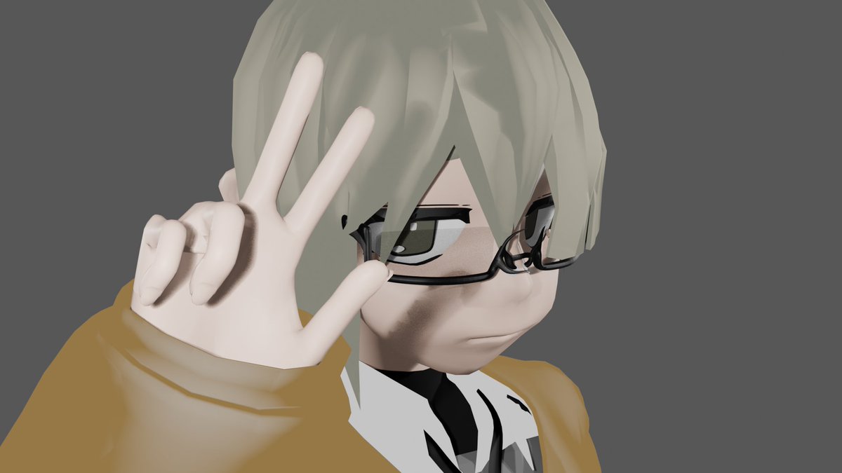 6ix9ine37968's tweet image. ＃vrchat  #blender #3dmodeling
リギングはあともう少しで終わりそう
なので
ハイ、ポーズ！