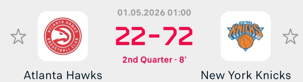 BSphere_'s tweet image. Atlanta Hawks 22-72 New York Knicks

WOW.

Just, WOW. 😱😱😱

The craziest result in NBA Playoffs history?

#Knicks #Hawks