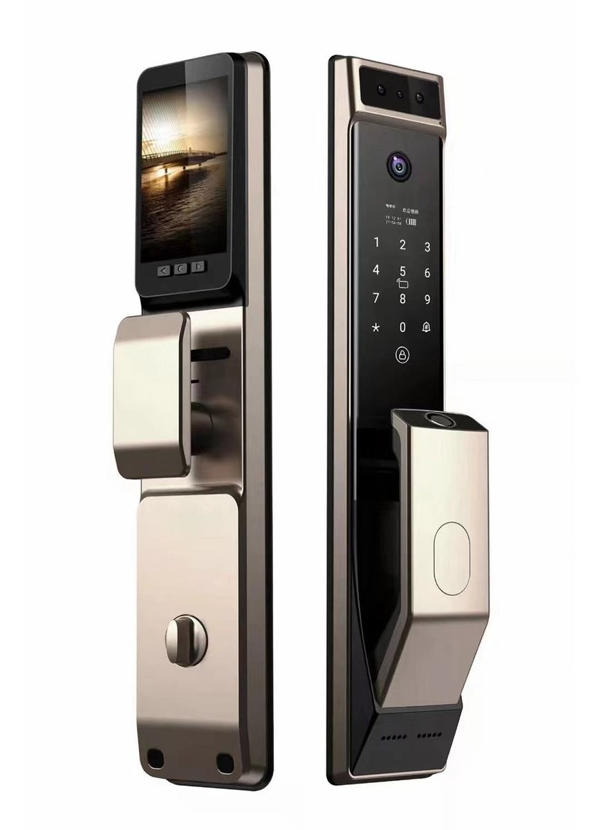 zhongshankaile's tweet image. Unlock the future of home security with our Automatic Face Recognition Smart Lock! HD cat eye, indoor display, fingerprint &amp;amp; keypad access ensure safety &amp;amp; convenience. 🏠🔒 #SmartHome #SecurityTech