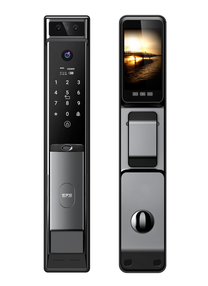 zhongshankaile's tweet image. Unlock the future of home security with our Automatic Face Recognition Smart Lock! HD cat eye, indoor display, fingerprint &amp;amp; keypad access ensure safety &amp;amp; convenience. 🏠🔒 #SmartHome #SecurityTech