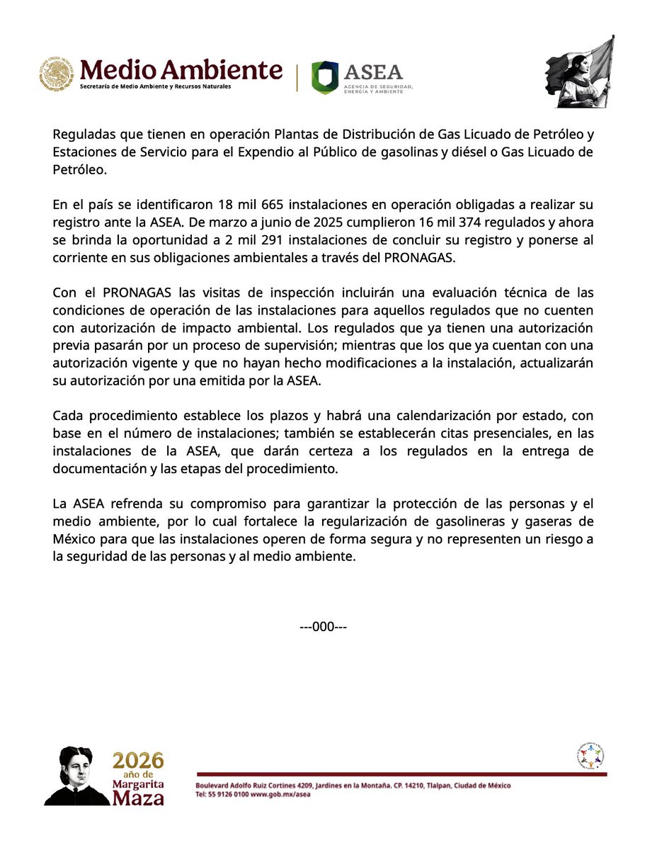 agencia_asea's tweet image. 📰#Entérate:

Mañana inicia el periodo extraordinario de #registro de gasolineras y gaseras de #México con #PRONAGAS ⛽️

Impulsamos un esquema de regularización más eficiente y robusto que permitirá a las empresas, que no se hayan dado de alta, obtener su registro para que puedan