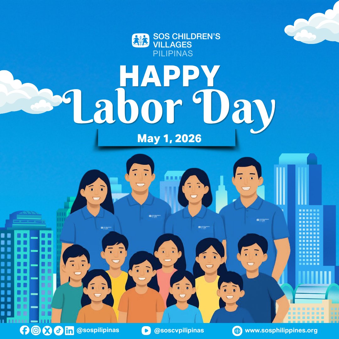 sospilipinas's tweet image. This Labor Day, @sospilipinas honors the dedication, compassion, and hard work of our SOS mothers, staff, partners, and supporters who help shape brighter futures for children every day. #SOSPilipinas #Give | #Hope | #Chance #LaborDayPH