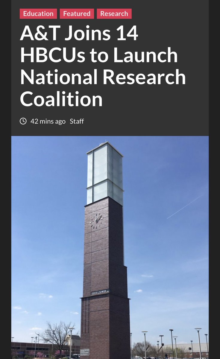 TheHBCUAdvocate's tweet image. The full story is available on TheHBCUAdvocate.com
#hbcu #ncat #research #hbcucoalition #innovation