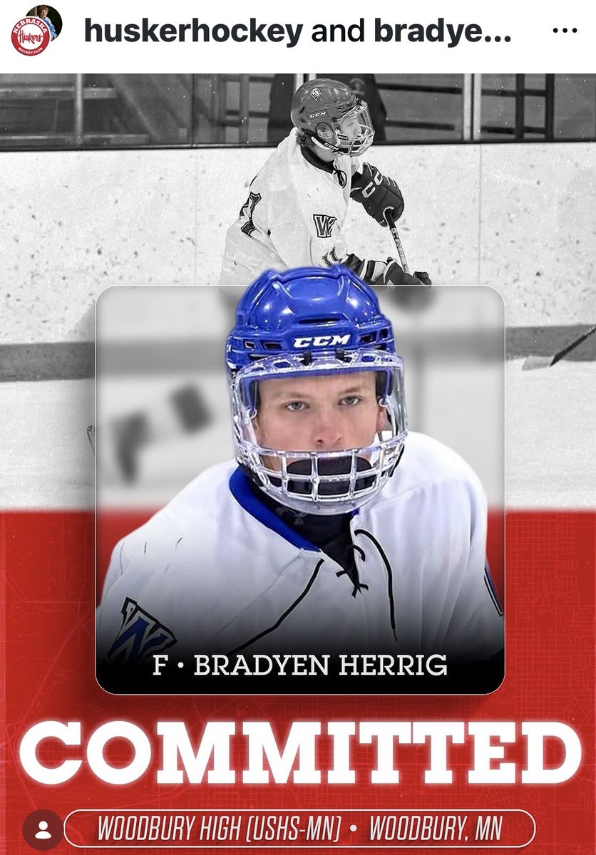 HerrigHolly's tweet photo. So proud of you!! Go BIG Red!!

@BradyenHerrig 
@WoodburyRoyals 
@Bowman_Hockey 
@ChippewaSteel 
@WDBYHockey https://t.co/3i9g9x1bnA