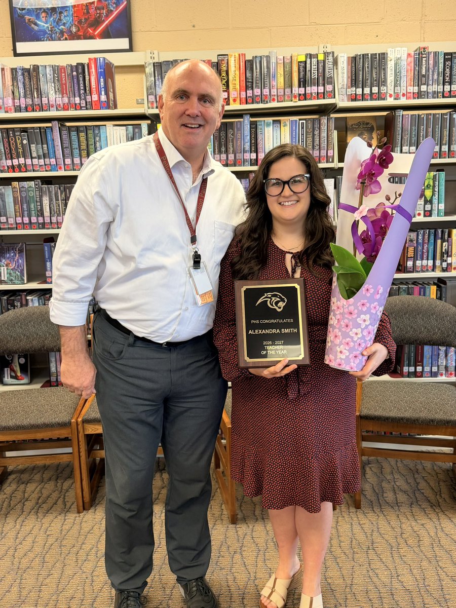 PelionPanthers's tweet photo. Join us in congratulating PHS Teacher of the Year, Alexandra Smith! 🎉 Your passion, dedication, and commitment to students make a lasting impact every single day. We are so proud to have you represent the heart of Panther Nation. 💙🐾
#TeacherOfTheYear #PelionPride @LexingtonOne https://t.co/REFJhWpEzo