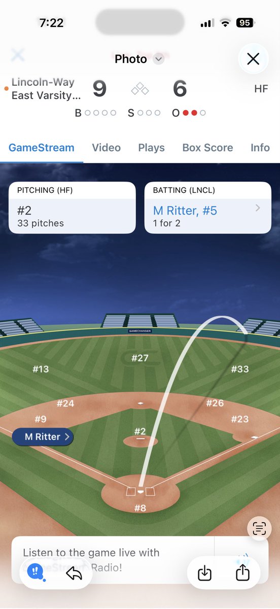 Maur7Maur's tweet photo. Matt Ritter 2028 
Double off the wall
And Homerun vs HF https://t.co/DZ0v1F9KIW