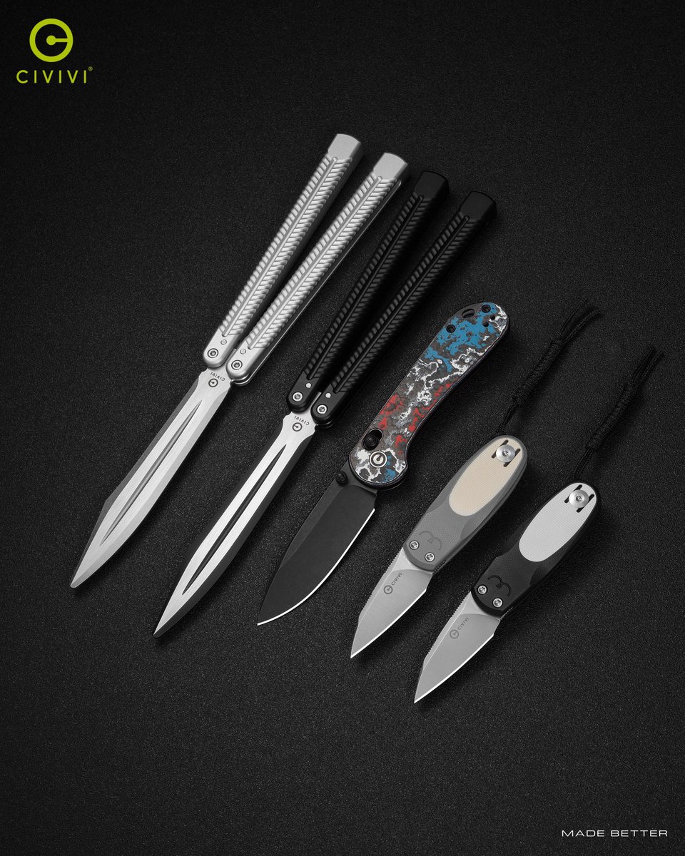 CiviviKnife's tweet image. Pick your new CIVIVI
1.Dracolisk (Butterfly Knife Trainer)
2.Elementum (Crossbar Lock)-Limited Edition
3.Purr (Double Detent Slip Joint)

civivi.com

#civivi #civiviknife #tools #gear #new