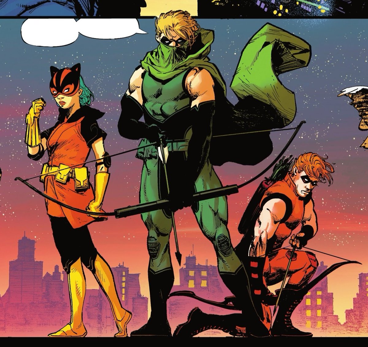 bestofarrowfam's tweet photo. — Lian Harper (Cheshire Cat), Oliver Queen (Green Arrow I) &amp; Roy Harper (Arsenal) in: "GREEN ARROW (2023): #30".

🎨| Art by: Montos. https://t.co/gD8WFQi8Um