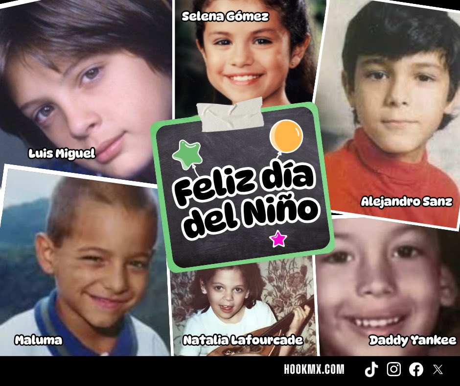 #FelizDiaDelNiño 🎉🎈
Antes de los escenarios, hubo sueños pequeños… hoy celebramos al niño que empezó a cantar sin miedo.”
#hookmx #musica #keniaos #Belinda #Danna #rauwalejandro #ChristianNodal #badbunny #Shakira #kapo #LuisMiguel #Maluma