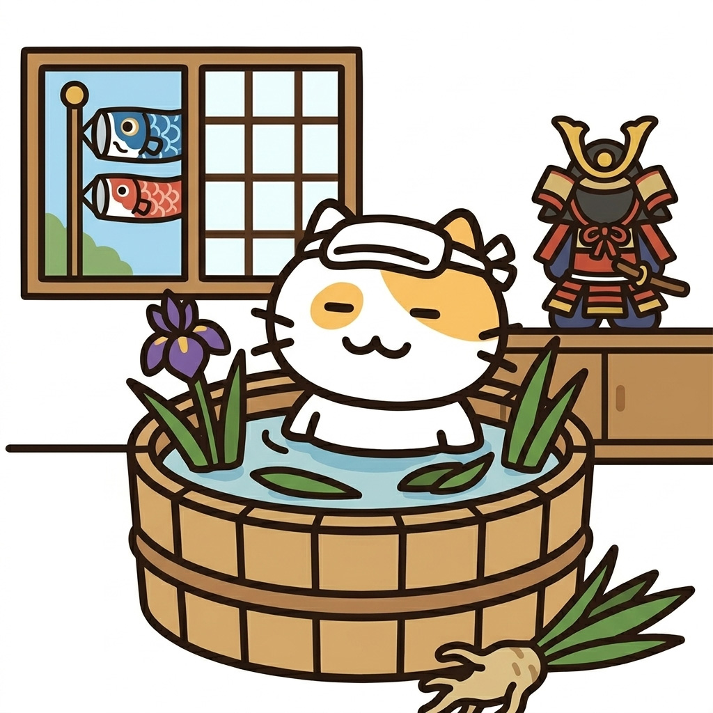今日からいよいよ5月！🎏 にぼにゃんも、こどもの日の雰囲気を楽しん