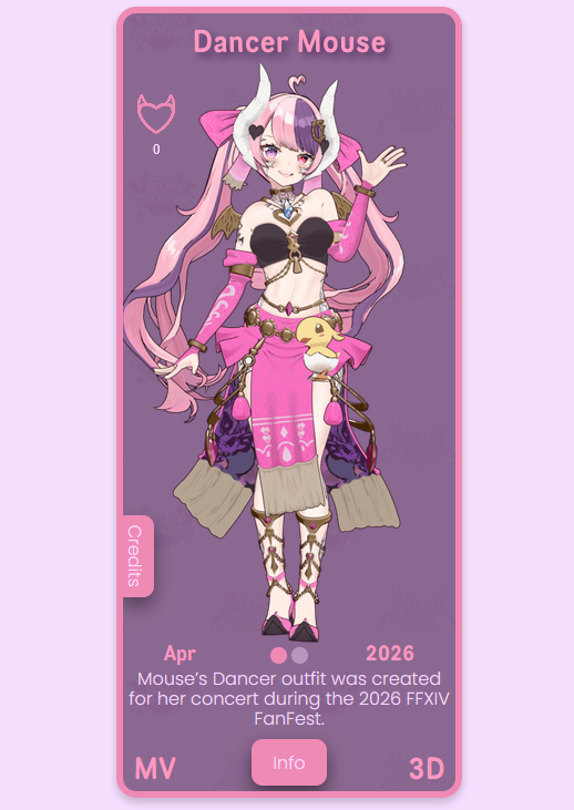 TheGyroTree's tweet photo. I have added Mouse's FFXIV FanFest Dancer model to the ironmouse model index.
#ironmouseart https://t.co/ZwcMnpRYlk