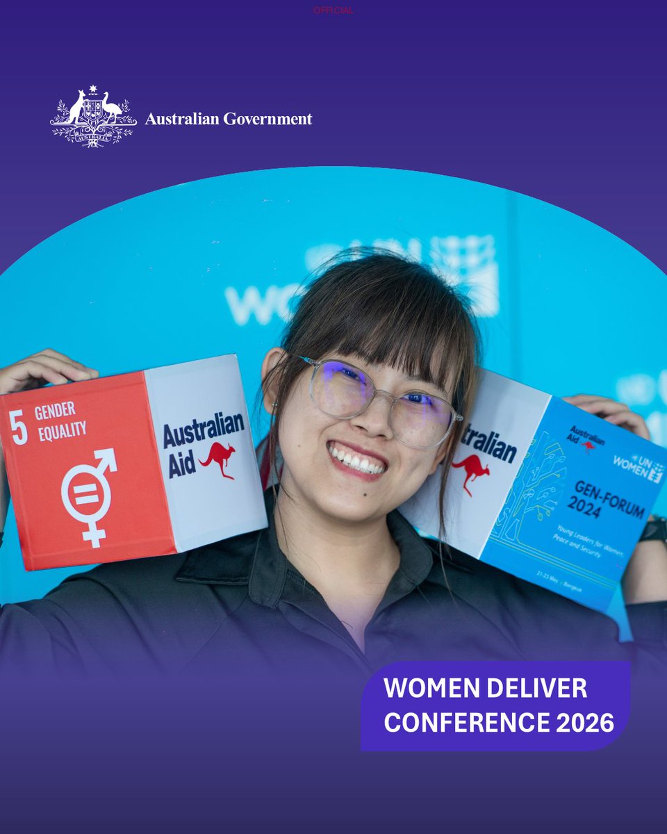 AusOfficeTPE's tweet image. #DYK #gender #equality is a primary predictor of #peace, more so than a state’s wealth or political system. Engaging #women in peacebuilding and protecting them from conflict-related #violence are on the agenda at Women Deliver 2026 in #Melbourne this week. #WD2026 @AusAmbGender