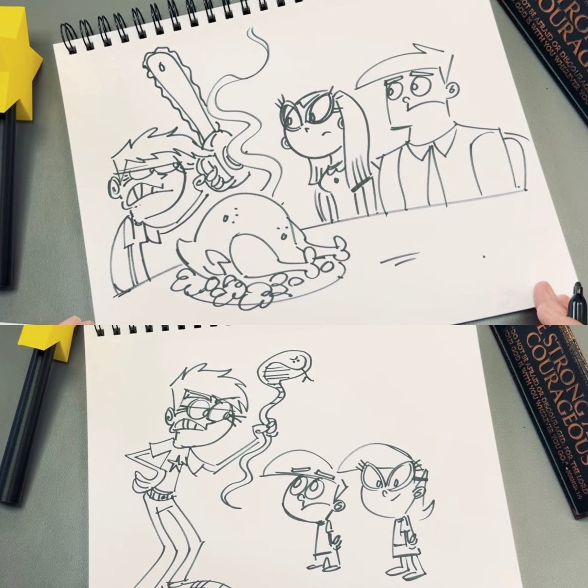 ToonHive's tweet photo. First look at Vicky in the future of ‘The Fairly OddParents.’

Creator Butch Hartman envisions her at 40 years old, now babysitting Timmy and Tootie’s kids. https://t.co/ArqSRizNki