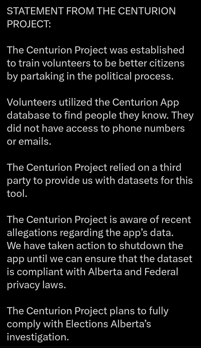 cspotweet's tweet image. Here's David Parker's response the allegations surrounding the misuse of Alberta's voters' list.