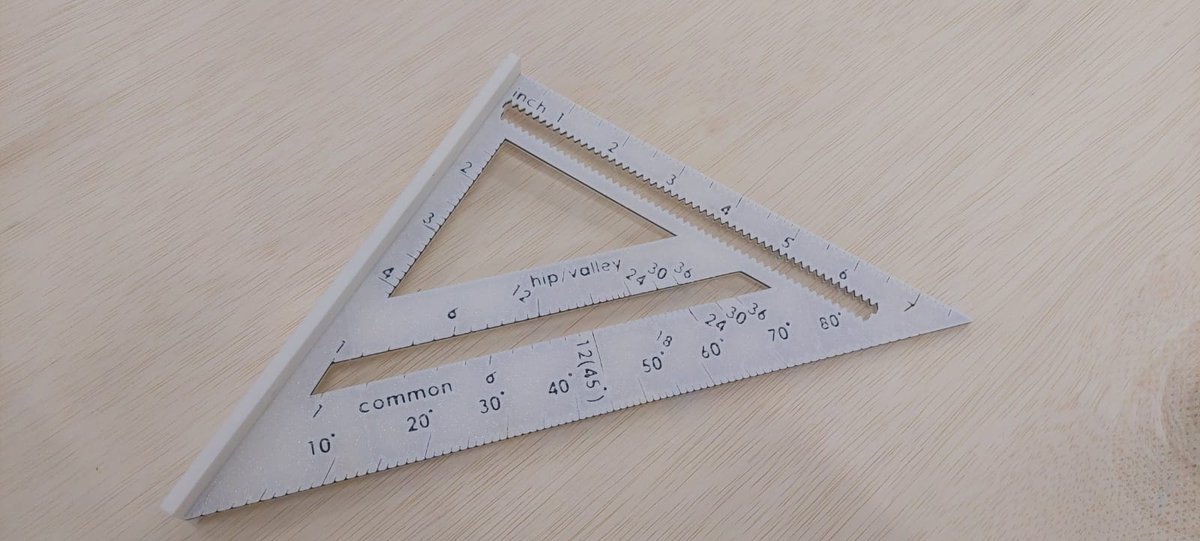 OKB1_CDB's tweet image. Enough aircraft for a moment.

I uploaded something people may actually use daily:

A 3D printable Speed Square.

URL in pinned bio.

#3DPrinting #Maker #DIY
