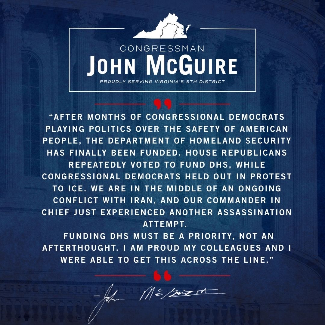 Congressman John McGuire tweet media