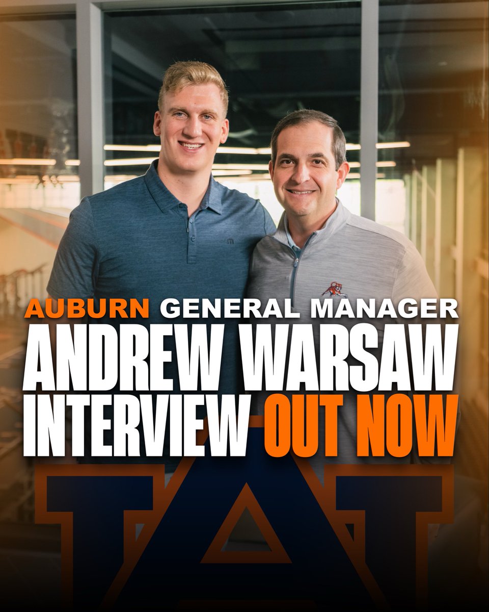 AdamBreneman81's tweet photo. 🚨 Out Now 🚨

I went to Auburn to sit down with General Manager Andrew Warsaw for a real conversation about stepping into one of the biggest opportunities in college football.

He broke down the whirlwind of getting started, how he thinks about resource allocation in today’s game, and what it will actually take to win at Auburn.

This is the biggest shot of his career, and he’s fully aligned with Alex Golesh on building something real on the Plains.