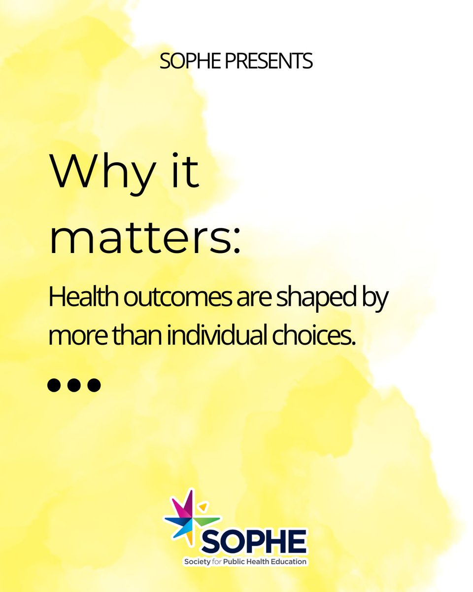 SOPHEtweets's tweet photo. Your zip code predicts your health outcomes more reliably than your genetic code.

That's what this month's mini-series is about.

Environment. Community. Health. Every week in May.

Follow along 🌿 

#EnvironmentalHealth #HealthEquity #SOPHE https://t.co/YV7HSer1Il